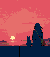 夕方の防波堤
