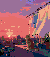夕方の屋上